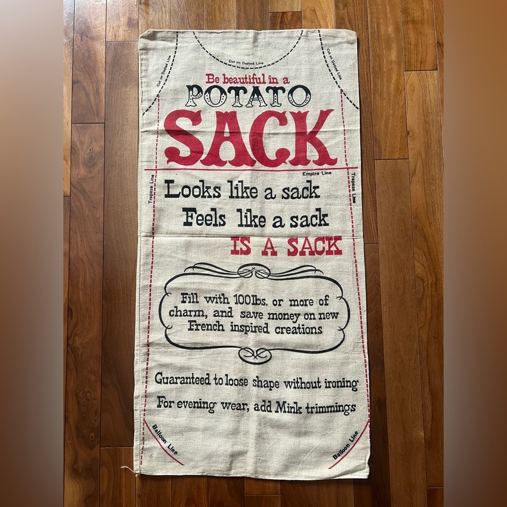 RARE UNCUT Vintage Potato Sack Dress